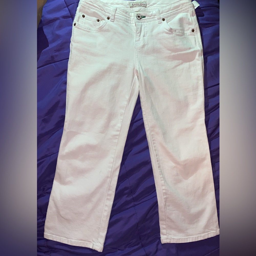 Vintage White Tommy Capri Jeans